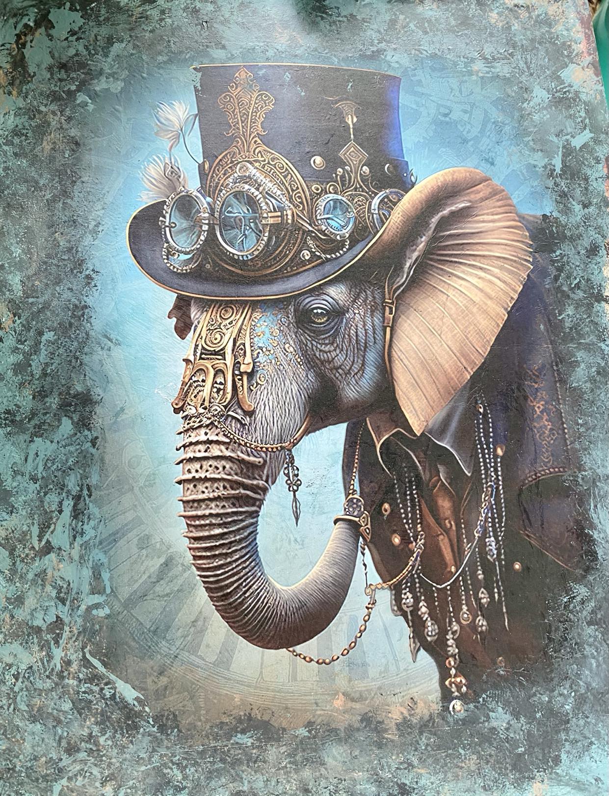 Decoupage - Steam Punk Elephant